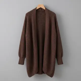 Knit fabrics BIG KNIT dark brown