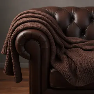 Knit fabrics BIG KNIT dark brown