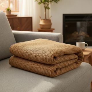 Knit fabrics BIG KNIT brown