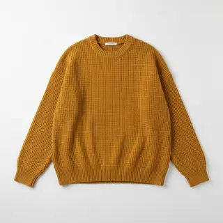 Knit fabrics BIG KNIT mustard