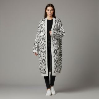 Knitted jacquard Comfy Blurry Ikat grey