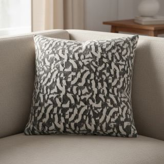 Knitted jacquard Comfy Collage shapes grey