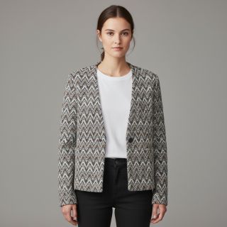 Knitted jacquard Comfilia Zigzag wavy brown