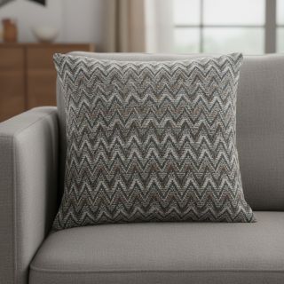 Knitted jacquard Comfilia Zigzag wavy brown