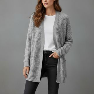 Knit fabrics BIG KNIT light grey