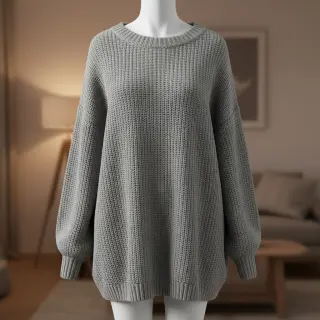 Knit fabrics BIG KNIT light grey