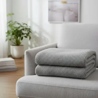 Knit fabrics BIG KNIT light grey