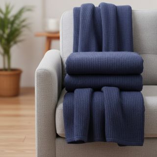 Knit fabrics BIG KNIT navy