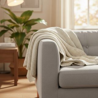 Knit fabrics BIG KNIT cream