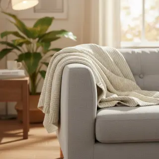 Knit fabrics BIG KNIT cream