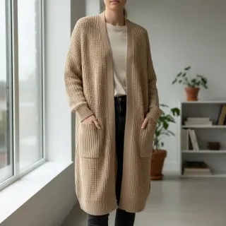 Knit fabrics BIG KNIT beige