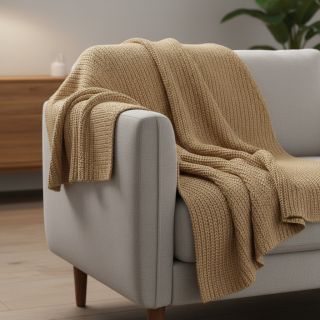 Knit fabrics BIG KNIT beige