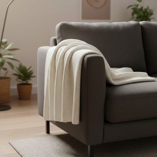 Knit fabrics BIG KNIT off white