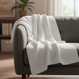 Knit fabrics BIG KNIT white