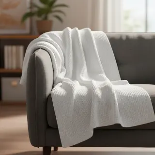 Knit fabrics BIG KNIT white