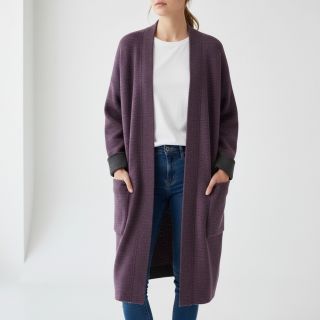 Coat fabric DOUBLE FACE WITH JERSEY violet