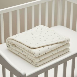 Coat fabric TEDDY Tossed hearts silver