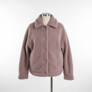 Coat fabric TEDDY dark powder