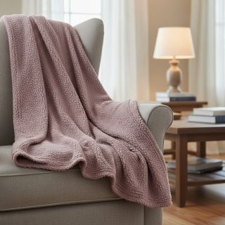 Coat fabric TEDDY dark powder