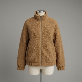 Coat fabric TEDDY camel