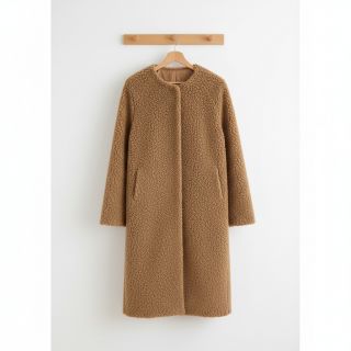 Coat fabric TEDDY camel