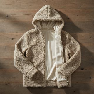 Coat fabric TEDDY light sand