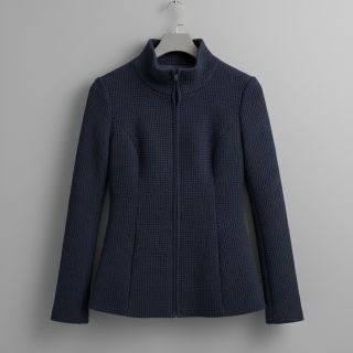 Coat fabric DOUBLE FACE WITH JERSEY dark blue