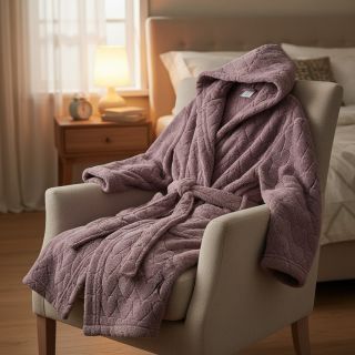 Coat fabric TEDDY Hearts in hearts mauve