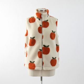 Coat fabric TEDDY JACQUARD Apples