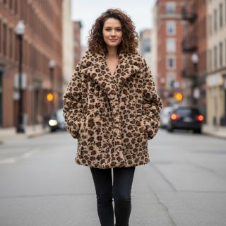 Coat fabric TEDDY Panthera light sand