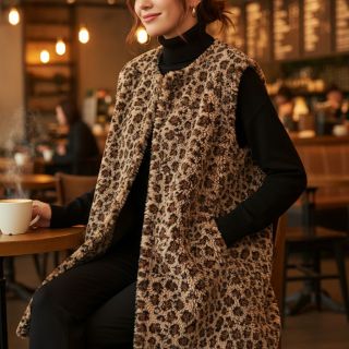 Coat fabric TEDDY Panthera light sand