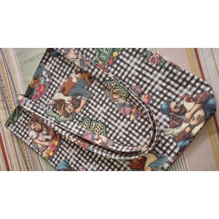 Decoration fabric Vegan black check digital print