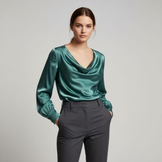 Satin SOIVÉ old green