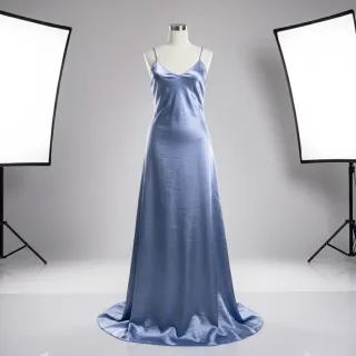 Satin SOIVÉ blue