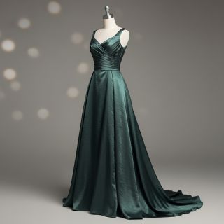 Satin SOIVÉ forest green