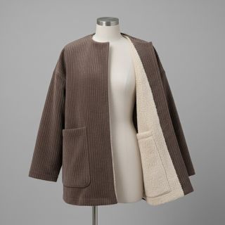 Corduroy Cofur fleece dark brown