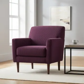 Corduroy 6W WASHED STRETCH aubergine