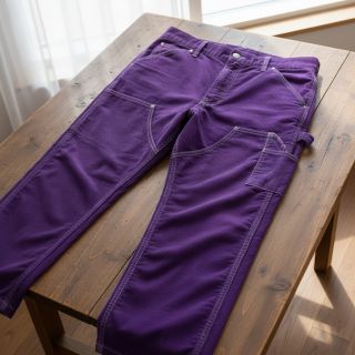 Corduroy 6W WASHED STRETCH purple