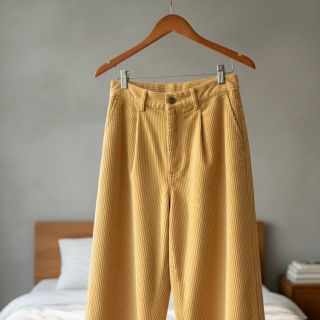 Corduroy 6W WASHED STRETCH light yellow