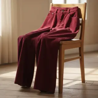 Corduroy 6W WASHED STRETCH berry