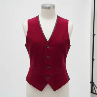 Corduroy 6W WASHED STRETCH dark red