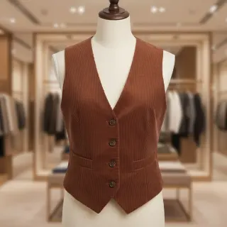 Corduroy 6W WASHED STRETCH nutbrown