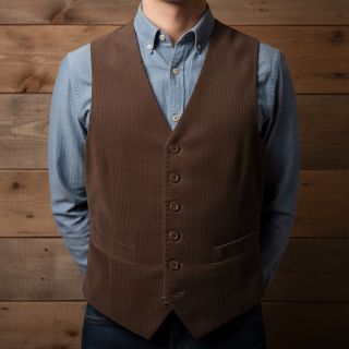 Corduroy 6W WASHED STRETCH dark brown
