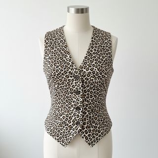 Corduroy STRETCH Little Leopard light sand