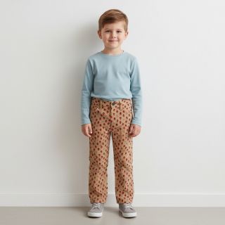 Corduroy STRETCH Little strawberries sand