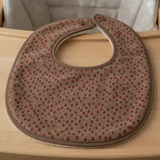 Corduroy STRETCH Little strawberries taupe