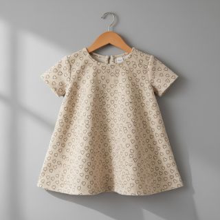Corduroy STRETCH Little love light sand