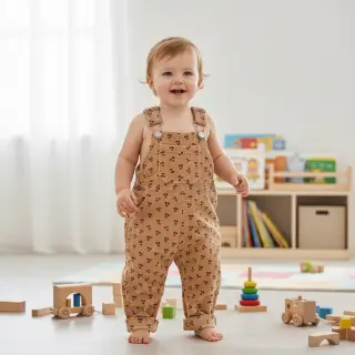 Corduroy STRETCH Little cherry sand