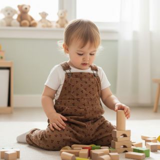 Corduroy STRETCH Little cherry taupe