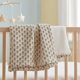 Corduroy STRETCH Little flower light sand